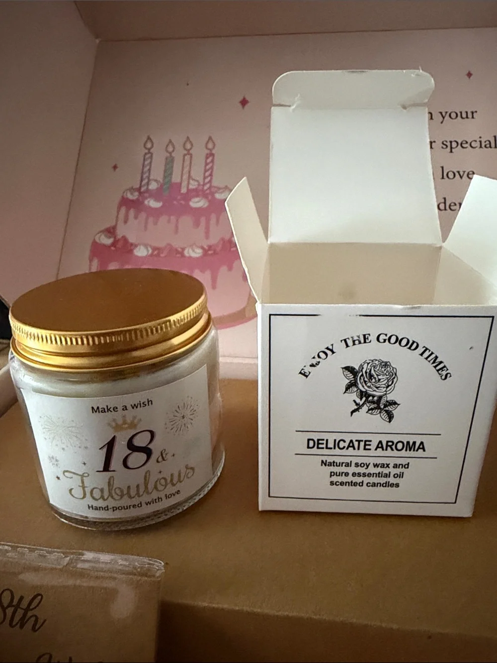 18th Birthday Gift Box with Pink Accents